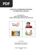 Listening and Speaking Activities