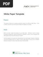 White Paper Template: Purpose