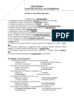 Chapter-9 Analysis of Financial Statements: Section A: One Mark Questions I. Fill in The Blanks