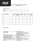 Planilla de Evaluacion Oratoria