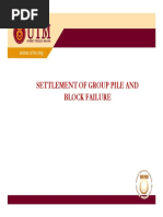 Settlement of Group Pile and Block Failure