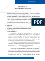 Informe - #06 Calor Especifico de Solidos