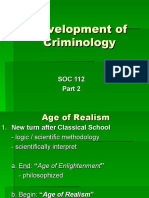 Development of Criminology