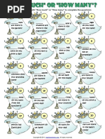 How Much or How Many Esl Grammar Exercises Worksheet