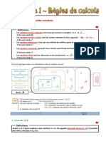 Regles de Calcul Resume de Cours