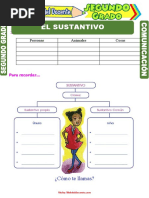 Clases de Sustantivo para Segundo Grado de Primaria