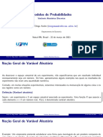 Modelos de Probabilidades - Variáveis Aleatórias Discretas Aula8