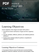 Gas Exchange and Respiratory Function: Raymark Guevara Barredo, RM, RN, Man