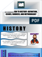 Definition, Issues, Sources and Methodology in History - 0