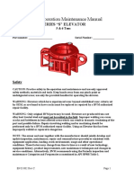 BVM Corporation Maintenance Manual: Series "S" Elevator