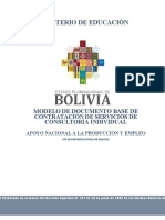 Ministerio de Educación: Modelo de Documento Base de Contratación de Servicios de Consultoría Individual