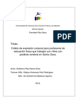 Folleto de Expresión Corporal para Profesores