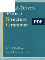 Head-Driven Phrase Structure Grammar (Carl Pollard Ivan A. Sag) (1994)