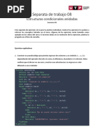 Separata08 - Estructuras Condicionales Anidadas