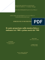 Il Canto Gregoriano Nella Musica Lirica