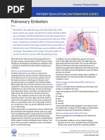 Pulmonary Embolism: Patient Education