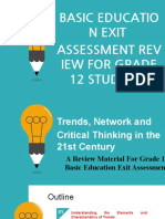 Basic Educatio N Exit Assessment Rev Iew For Grade 12 Students