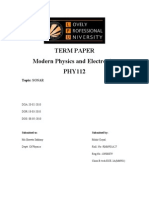 Term Paper Modern Physics and Electronics PHY112: Topic: SONAR