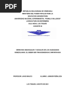 Derechos Individuales y Sociales de Los Ciudadanos Venezolanos. El Deber Ser Trascendencia e Importancia