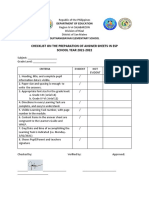 Checklist of Answer Sheet SCIENCE ANSWER SHEETS WEEK 1 4 1