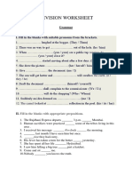 Revision Worksheet - Grade 6