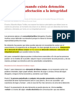 Qué Hacer Cuando Exista Detención Arbitraria o Afectación A La Integridad Personal