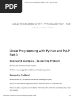 Linear Programming With Python and PuLP - Part 3 - Ben Alex Keen