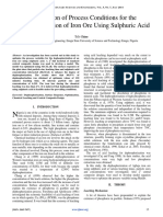 Optimization of Process Conditions For The Dephosphorization of Iron Ore Using Sulphuric Acid