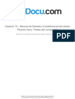 Capitulo 13 Manual de Derecho Constitucional Del Doctor Ricardo Haro Partes Del Compendio