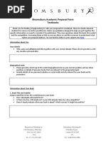 Bloomsbury Publishing Textbook Proposal Form