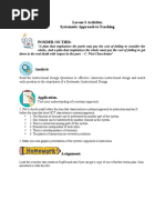 Lesson 3 Activities Systematic Approach To Teaching