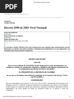 Decreto 2090 de 2003 - Actividades de Alto Riesgo