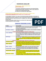 H2S/SO2/LEL Station Bill: Essential Personnel Duties