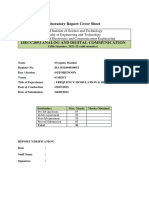 Laboratory Report Cover Sheet