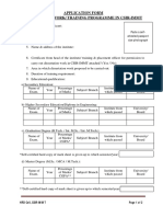 Short Term Training Application Format