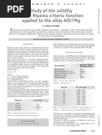 Study of The Validity of The Niyama Criteria Function Applied To The Alloy Alsi7Mg