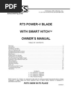 Rt3 Power-V Blade With Smart Hitch Owner 'S Manual: Puts Snow in Its Place