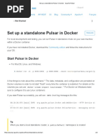 Set Up A Standalone Pulsar in Docker Apache Pulsar