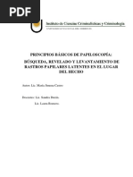 Busqueda y Revelado de Rastros Papilares Latentes en El Lugar Del Hecho - Lic. María Jimena Castro