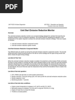 Cold Start Emission Reduction Monitor