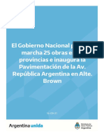 Informe MOP - Inicio de Obras e Inauguración en Alte Brown - 14092021