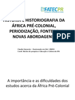 As Fontes Da História de África