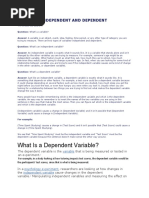 What Are Independent and Dependent Variables