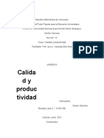 Calidad y Productividad Trabajo