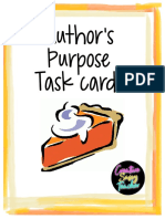 Author's Purpose Task Cards