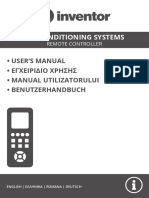 Air Conditioning Systems: - User'S Manual - Εγχειριδιο Χρησησ - Manual Utilizatorului - Benutzerhandbuch