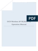 DCN Wireless AP WL8200 X4 Operation Munual v1.0