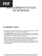 Management Styles of Business