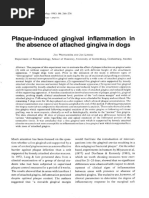 Wennstrom J, Lindhe J. Plaque-Induced Gingival Inflammation in The Absence