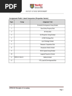 Assignment Public Listed Companies (Properties Sector) : Topic Group Assignment Task